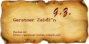 Gerstner Zalán névjegykártya